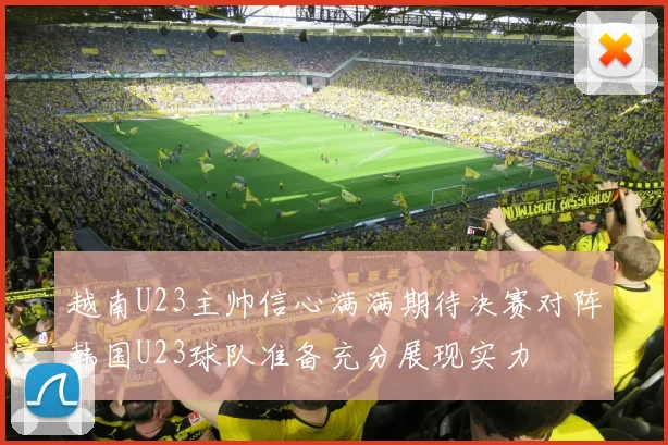 越南U23主帅信心满满期待决赛对阵韩国U23球队准备充分展现实力