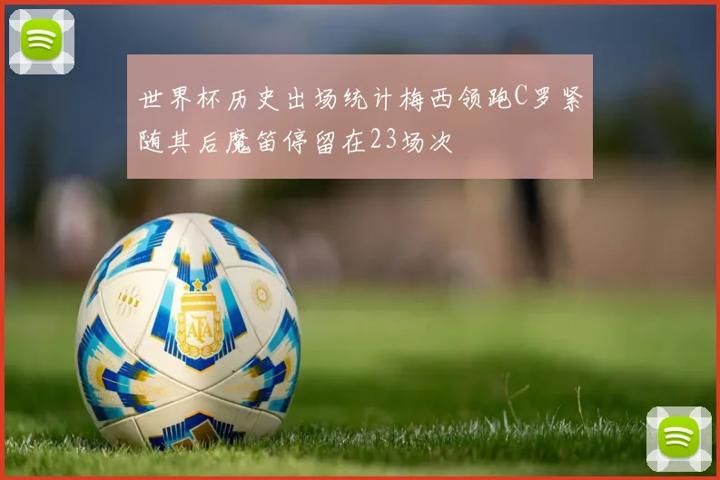 世界杯历史出场统计梅西领跑C罗紧随其后魔笛停留在23场次